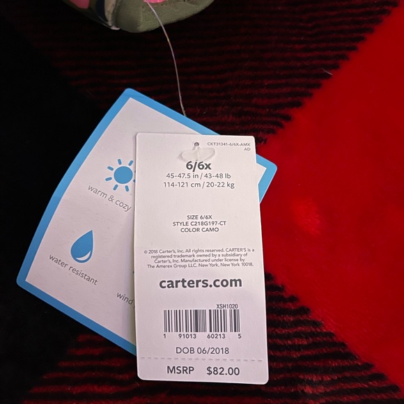 NWT Carters Camo/Pink/Flowers jacket 🥰♥️ - Picture 8 of 8